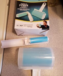 iLifeTech Reusable Sticky Picker Set Cleaner Lint Roller Pet Hair Remover Brush, Blue 4" Medium Set 40 81hI30dWF7L