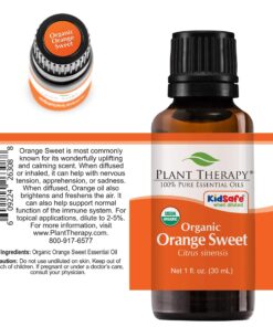 Plant Therapy Sweet Orange Organic Essential Oil 100% Pure, USDA Certified Organic, Undiluted, Natural Aromatherapy, Therapeutic Grade 30 mL (1 oz) 13 81hIEIXbI5L