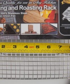 KITCHENATICS Small Quarter Sheet Cooling Rack for Cooking and Baking, Oven-Safe Stainless Steel Wire Rack, Baking Rack for Oven Cooking, Heavy Duty Cookie Cooling Rack fits Quarter Sheet Pan - 8.5x12 8.5" x 12" Quarter Sheet (SMALL) - 1 PC 48 81hILvyhkPL