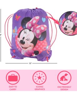 Idea Nuova 2 Piece Drawstring Sling Carry Bag with Sleeping Slumber Bag Minnie Mouse 26"x46" 11 81hIWQLOhL