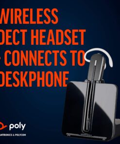Plantronics - CS540 Wireless DECT Headset (Poly) - Single Ear (Mono) Convertible (3 wearing styles) - Connects to Desk Phone - Noise Canceling Microphone 2011 Version 22 81hJ1rDUgL