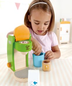 Hape Kid's Coffee Maker Wooden Play Kitchen Set with Accessories 19 81hJD9jABcL