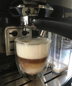 EspressoWorks 19-Bar Espresso, Latte and Cappuccino Maker 10-Piece Set - Brew Cappuccino and Latte with One Button - Espresso Machine with Milk Steamer 1250W - Coffee Gifts (Black) Black 34 81hJKQdyifL