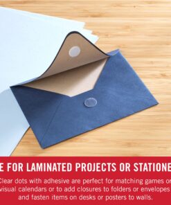 VELCRO Brand - 91302 Thin Clear Dots with Adhesive | 75count | 5/8" Circles | For Crafting School Projects, Home and Office Organization | Low Profile Design 5/8in 75 Count 14 81hKBBbcyyL