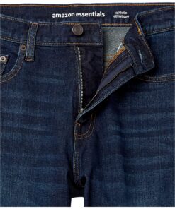 Amazon Essentials Men's Straight-Fit Stretch Jean 35W x 28L Indigo Wash 10 81hLjV5ZML