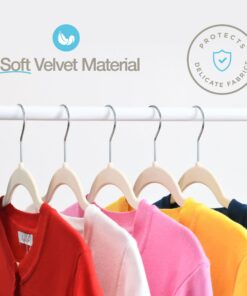 Home-it Premium Velvet Hangers 50 Pack - Ivory Suit Hangers Non-Slip - Heavy duty Clothes Hangers for Closet, Jacket, Shirt, Pants and Suit, Hook Swivel 360 - Ultra Thin 29 81hLtTla7LL