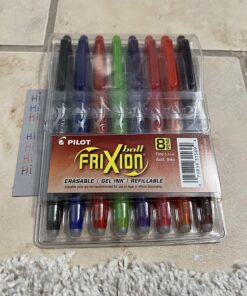 Pilot, FriXion Ball Erasable & Refillable Gel Ink Pens, Fine Point 0.7 mm, Pack of 8, Assorted Colors 8 Count (Pack of 1) 29 81hMvCF5jSL 2