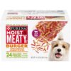 Purina Moist & Meaty Dry Dog Food, Burger with Cheddar Cheese Flavor - 24 ct. Pouch 24 Count (Pack of 1)