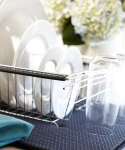 Envision Home Dish Drying Mat for Kitchen, Absorbent, Reversible Microfiber Dish Mat, 18 Inch x 24 Inch, Black 432801 X-Large 20 81hO4C8J2L