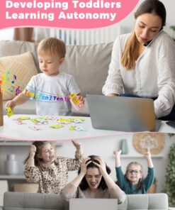 KOKODI Toddler Toys for Girls 2 3 4 5 Year Old, Learning Talking Flash Cards Toys for Autistic Toddlers, Educational Pocket Sensory Gifts for Kids, Autism Toys with 224 Sight Words, Montessori Toys 224 Words Pink 11 81hOyqfcrL