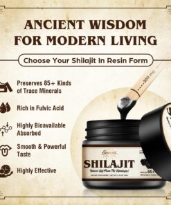 Shilajit Pure Himalayan Organic Shilajit Resin - 600mg Maximum Potency Natural Organic Shilajit Resin with 85+ Trace Minerals & Fulvic Acid for Energy, Immune Support, 30 Grams (1 Pack) 50.0 Servings (Pack of 1) 25 81hPgoRcYVL