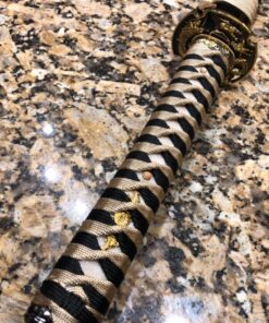 siwode Katana Handmade Full Tang Sharp, Alloy Golden Dragon Tsuba Japanese Samurai Sword High Carbon Steel 1060, 40-Inch Golden-No-BoHi 39 81hPtPxpKoL