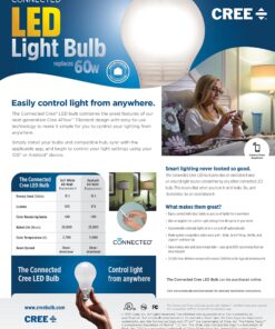 Cree Lighting BA19-08027OMF-12CE26-1C100 Cree Connected LED Smart Bulb, 1pk, Soft White (Packaging may vary) 1 Count (Pack of 1) 17 81hQYCQgi7L