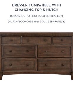 Evolur Cheyenne and Santa Fe Double Dresser, Antique Brown, 54x33x20.3 Inch (Pack of 1) 54x33x20.3 Inch (Pack of 1) English 19 81hS4pf9ILL