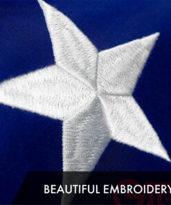 G128 American USA Flag | 5x8 Ft | ToughWeave Series Embroidered 300D Polyester | Country Flag, Embroidered Stars, Sewn Stripes, Indoor/Outdoor, Brass Grommets 23 81hSWvZhrLL