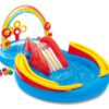 Intex Rainbow Ring Inflatable Play Center, 117" X 76" X 53", For Ages 2+ 1 Pack 3 81hShyzLIyL