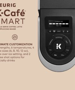 Keurig K-Cafe SMART Single Serve K-Cup Pod Coffee, Latte and Cappuccino Maker, Black 54 81hSq9qbW1L