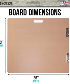 U.S. Art Supply 23" x 26" Artist Sketch Tote Board - Great for Classroom, Studio or Field Use 23"x26" 23 81hVVHzwaQL