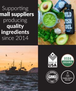 Wild Foods Liquid Omega 3 Fish Oil Supplement, Lemon, 16 oz (1 pk) | Wild Caught, Burpless, Odorless, Non-GMO, Gluten Free | DPA, DHA, EPA Triple Strength Heart & Joint Nutrition for Women & Men 1 16 81hWWNALKL