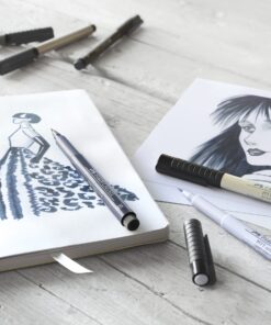 Faber-Castell 4 x Pitt Artist Pens (Soft Brush) Shades of Grey Pitt Artist Pen Set of 4 (Soft Brush) - Shades of Grey 15 81hWa60eNPL 1