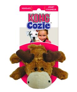 KONG - Cozie Marvin Moose - Indoor Cuddle Squeaky Plush Dog Toy - for Small Dogs Gold,brown 22 81hWaE6NR L