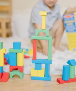 Melissa & Doug Wooden Building Set - 100 Blocks in 4 Colors and 9 Shapes 100-Piece 31 81hWm85YKL 1