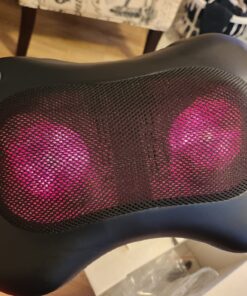 Zyllion Back and Neck Massager with Heat - 3D Deep Tissue Shiatsu Massage Pillow for Chair, Car and Muscle Pain on Whole Body: Shoulders, Calf, Foot, Legs, Arms (NOT Cordless) - Black (ZMA-13-BK) 56 81hXiIlJPoL