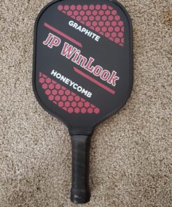 JP WinLook Premium Pickleball Paddles Set – Graphite Carbon Fiber/Fiberglass Rackets for Women & Men and Pickleball Balls for Indoor or Outdoor Play. Pickleball Set - Racquets, Pickleballs & Carry Bag USAPA Graphite Red / Red-2 Player Set 32 81hYJJRGspL 2