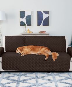 Furhaven Water-Resistant & Reversible Sofa/Couch Cover Protector for Dogs, Cats, & Children - Two-Tone Pinsonic Quilted Living Room Furniture Cover - Espresso/Clay, Sofa Reversible Two Tone Espresso & Clay 18 81hYmERAKhS