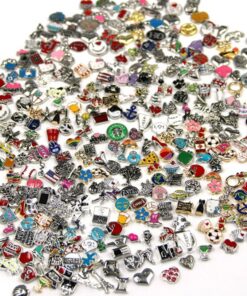 Miraclekoo 100 Pcs Floating Charms Assorted Mix DIY for Floating Lockets Glass Living Memory Lockets,Random Style 17 81hYw7AErL