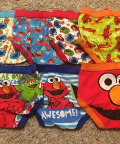 Sesame Street Boys' 100% Combed Cotton Briefs Multipacks with Favorites Like Elmo, Cookie Monster & Big Bird in 18m, 2/3t, 4t 2-3T 7-pack 32 81hZJlrqH0L