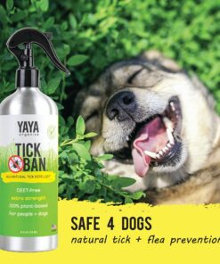 Yaya Organics Tick Ban | Extra Strength Tick Repellent Made with Essential Oils and All Natural, DEET Free Ingredients | Proven Effective, Safe for Adults, Kids and Dogs | 16 Ounce (2 Pack) 13 81hZZApYh3S