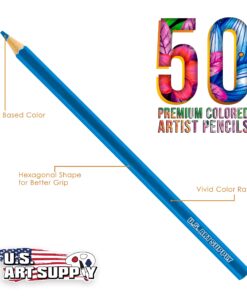 U.S. Art Supply 50 Piece Adult Coloring Book Artist Grade Colored Pencil Set -Vibrant Colors, Smooth Art Drawing, Sketching, Shading, Blending - Fun Activities for Kids, Students, Adults, Beginners 50 Pencil Set 23 81hZu7uEuwL