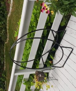 Sunnydaze Outdoor Firewood Log Hoop and Cover Set - Powder-Coated Steel Rack and PVC Cover - Black - 40-Inch 40 in 43 81haJFZlcRL