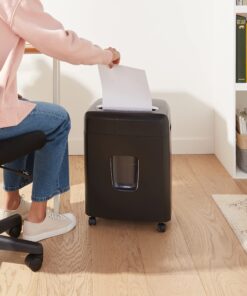 Amazon Basics 12 Sheet (new model) Micro Cut Paper and Credit Card CD Shredder With 6 Gallon Bin, Black 12 Sheet (new model) 32 81hb5nnuRL