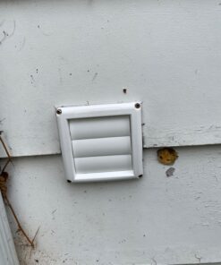 Deflecto Supurr-Vent Louvered Outdoor Dryer Vent Cover, White, 4" Hood (HS4W/18) 28 81hbjCUWvuL