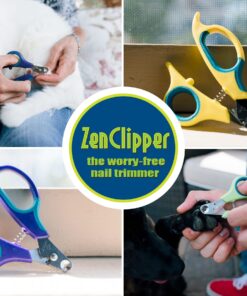 Zen Clipper Pet Nail Clipper for Cats – Cat Nail Clipper for Safer Cat Grooming and Nail Care - Clean, Quiet, and Easy-to-Use Stainless Steel Cat Claw Trimmer - (2.5mm Hole) Small - 2.5mm hole 26 81hbvqBdg6L