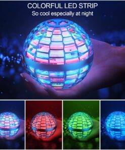 PITKLG Flying Ball Toys 2023 Upgraded Hand Controlled Flying Orb RGB Led Lights Boomerang Spinner 360°Rotating Soaring UFO Mini Drone Toy Safe for Kids Adults(Blue) Blue 15 81hbz3OcNdL