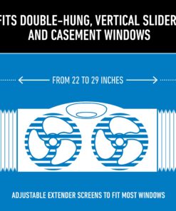Holmes Window Fan with Twin 6-Inch Reversible Airflow Blades, White 23 81hfAng5IdL