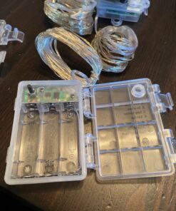 GDEALER 4 Pack 16.4 Feet 50 Led Fairy Lights Battery Operated with Remote Control Timer Waterproof Copper Wire Twinkle String Lights for Bedroom Indoor Outdoor Wedding Dorm Decor Cool White Cool Whtie 40 81hgcu6hOUL