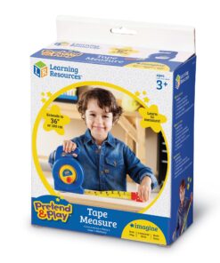 Learning Resources Pretend Play 3" Long Tape Measure - Ages 3+ Kids Measuring Tape, Measuring Tape Retractable, Educational Toys for Kids Tape Measure, 3 Feet 35 81hiWFfZc7L
