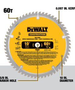 DEWALT 10-Inch Miter / Table Saw Blades, 60-Tooth Crosscutting & 32-Tooth General Purpose, Combo Pack (DW3106P5) Saw Blade Combo Pack, 10 In., 60/32T 23 81hijDzdFML