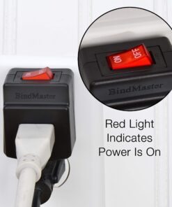BindmMaster 3 Prong Grounded Single Port Power Adapter with Red Light Indicator On/Off Switch to be Energy Saving, Black (3 Pack)… 3 Pack Black Grounded 8 81hjDomywL