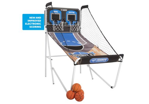 Triumph Sports Big Shot II Double Shootout Basketball Game - LED Scorer - 8 Game Modes - 4 Basketballs , 80.5”L X 47.5”W X 81”H