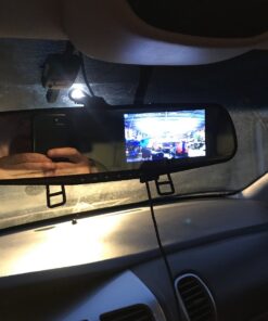 Car DVR Rear View Mirror Video Recroder 4.3" inch Back Up Car Camera Dual Lens Cam Night Vision Front and Rear Backup Reverse Security for Car 28 81hl68d0khL