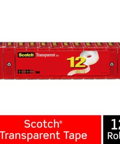 Scotch Transparent Tape, 3/4 in x 1000 in, 12 Boxes/Pack (600K12) 12 Rolls 27 81hlaQfRDYL