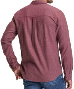 CQR Men's All Cotton Flannel Shirt, Long Sleeve Casual Button Up Plaid Shirt, Brushed Soft Outdoor Shirts Solid Wild Pink XX-Large Tall 11 81hn1WOxjZL