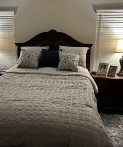 Regency Hill Exeter Traditional Style Table Lamps 30" Tall Full Size Set of 2 Bronze Wood Carved Leaf Creme Rectangular Bell Shade Decor for Living Room Bedroom House Bedside Nightstand Office 31 81hngPcNtnL 3