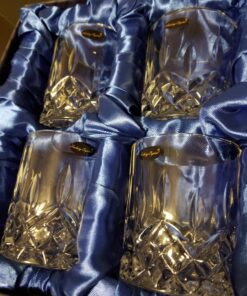 Amlong Crystal Lead-Free Double Old Fashioned Crystal Whiskey Glass - Classic Stylish Design – Perfect for Scotch, Bourbon, Cognac and Cocktail Glasses, 9 oz., Set of 4 With Gift Box Classic - 9 Ounce 29 81hnqvzLZzL