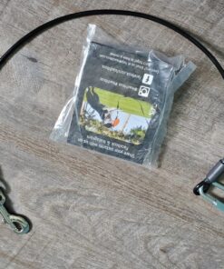 Leash Boss Dog Car Seat Belt Restraint - No-Chew Heavy Duty Car Seatbelt for Pets - 5 Sizes - Coated Steel Rope to Prevent Chewing (31 in) Black - 1-Pack 31in 36 81hogryLQ0L